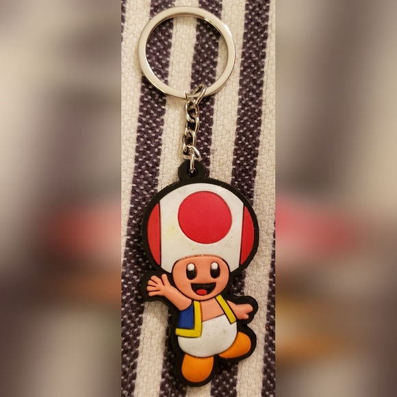Nintendo Super Mario Bros - [Toad] Rubber 2-Sided Keychain - Picture 1 of 2